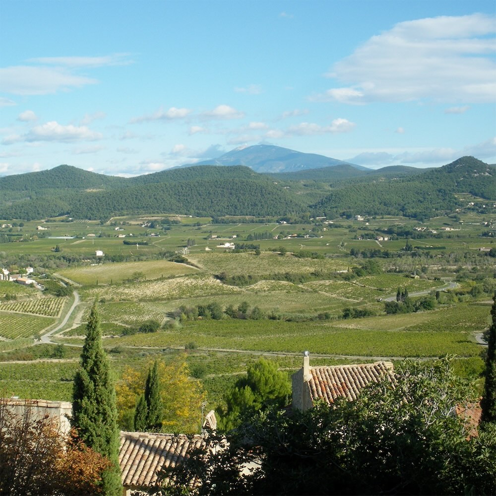 Paysage de vallée du Rhône